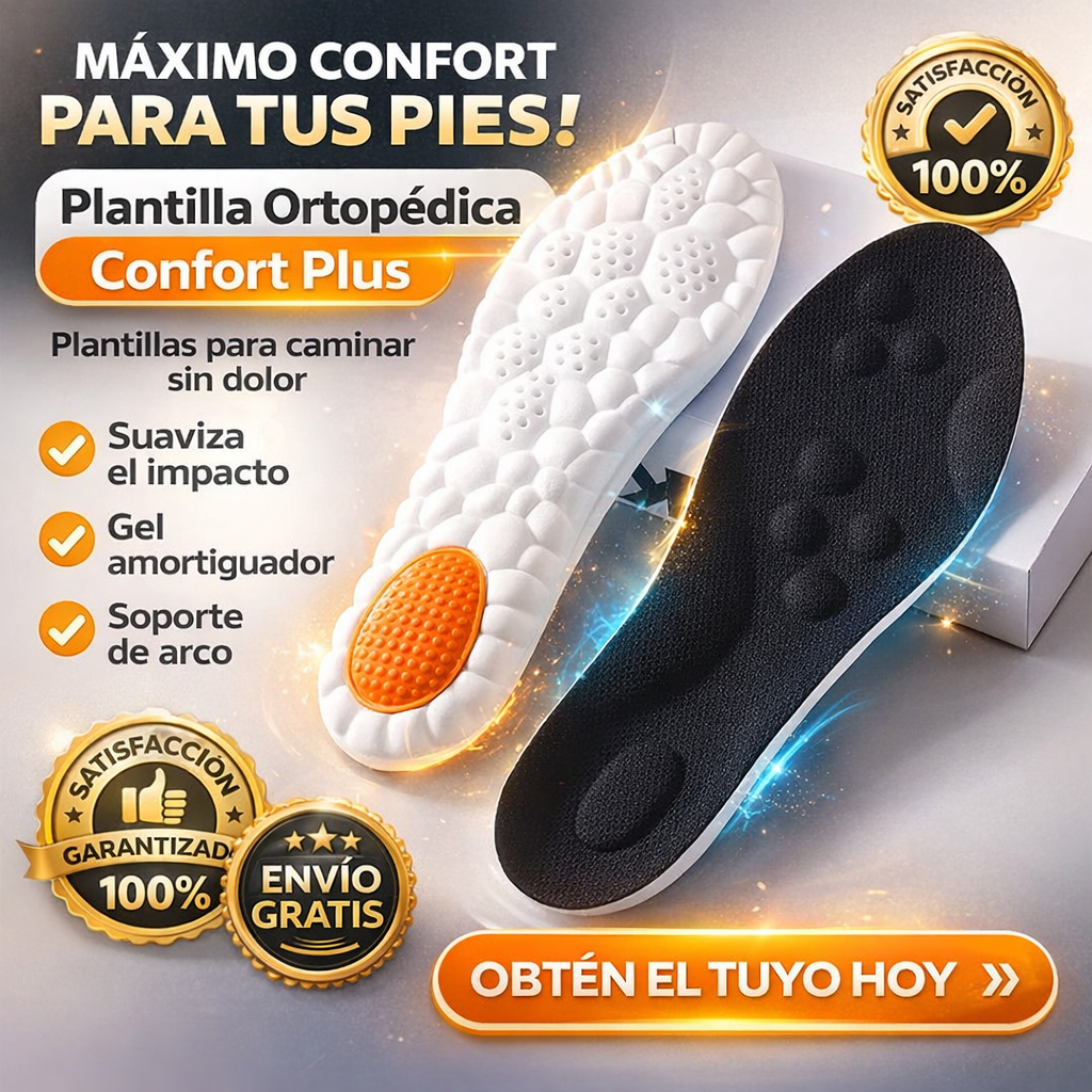 Par Plantillas Ortopédicas | Alivia Dolor de Pies y Fascitis Plantar
