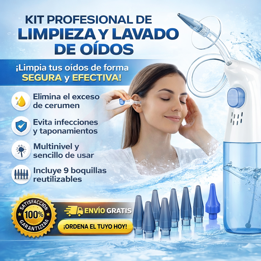 Kit Profesional De Limpieza Y Lavado De Oídos