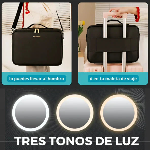 COSMETIQUERA PRO CON ESPEJO