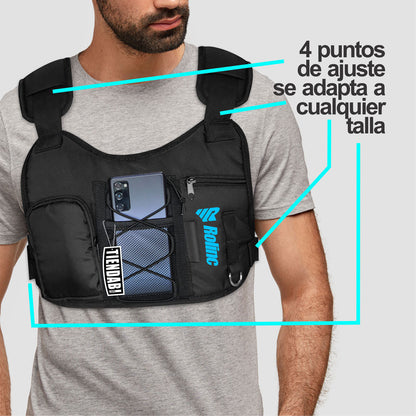 Pechera PortaCel 📱 para Grabación en Moto 🏍️, Ciclismo 🚴 y Caminata 🚶‍♂️