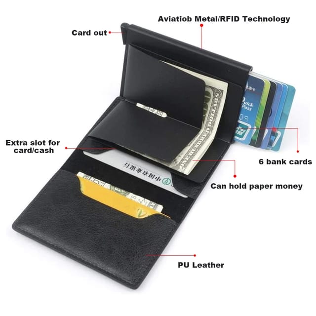 Billetera Inteligente Anti Escaneo + Seguridad Rfid💳