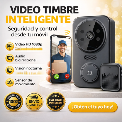 Timbre Pro De Vídeo Inteligente, Cámara Hd