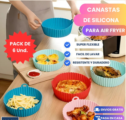 PACK DE 6 CANASTAS DE SILICONA