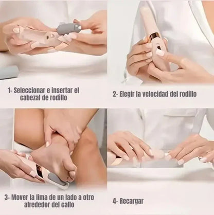 PediCare™– Lima Eléctrica inalámbrica + Rodillos Anti durezas✨