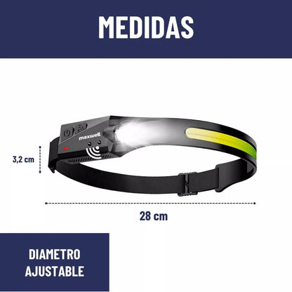 Linterna Frontal Luz Led-MAXWELL🔦