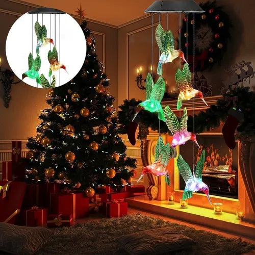 Lumi™ Campanilla con Luz Solar de Colibríes