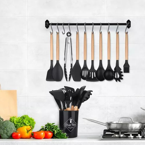 SiliconChef™ -Set x 12 Utensilios De Silicona Antiadherentes
