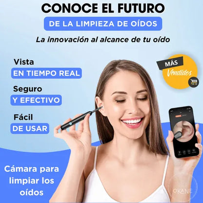 Limpiador de Oídos 360👂 - Cámara Integrada - Visualiza y elimina la cera en segundos.