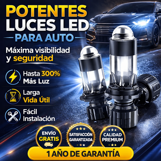 x2 Faros proyector led pro - H4 13000 [Lm]